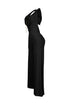 Plunge Cowl Neck Jumpsuit with Tube Top